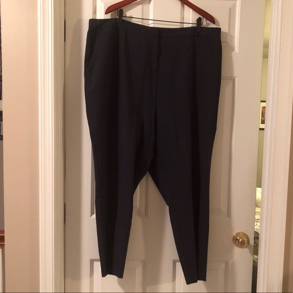 Navy ankle length suit pants from ASOS CURVE - Picture 1 of 4